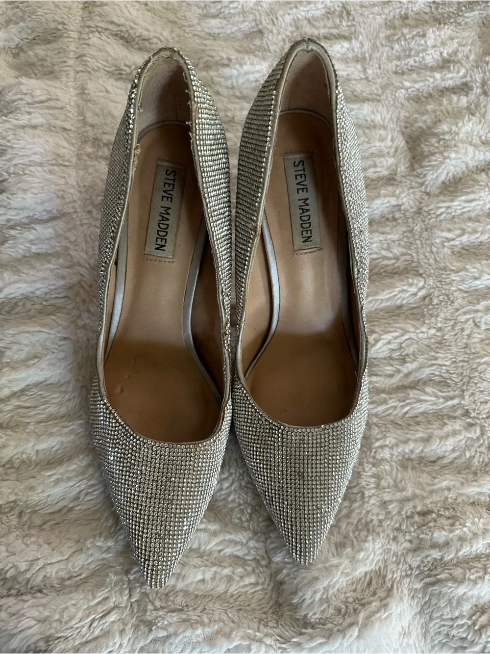 Rhinestone Embellished Pointed-Toe Stiletto Heels